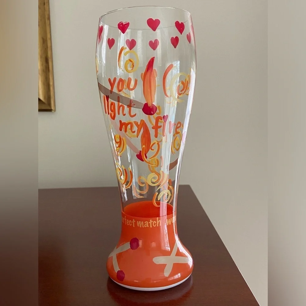 💜 Top Shelf You Light My Fire Burning Love Fun Barware with a Twist Pilsner Glas
